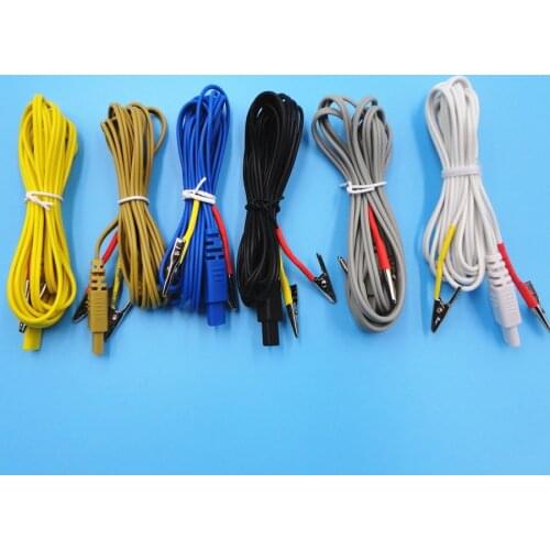 6pcs/lot Therapy cable parts for KWD-808I KWD808 I KWD-808 I KWD 808 I KWD808-I nerve muscle stimulator Machine