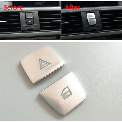 Car Central Handbrake Auto H Button Decorative Cover Sticker For BMW F20 F22 F30 F34 F32 F33 3 4 Series Interior Accessories