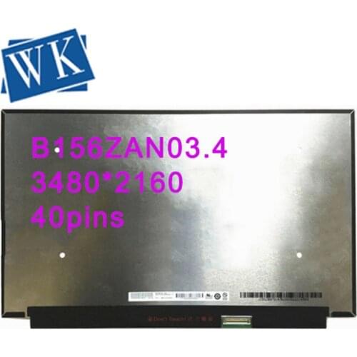 Free shipping 15.6"UHD IPS LCD screen 4k display B156ZAN03.4 for DELL 0XWHYC 3840X2160 edp 40PIN