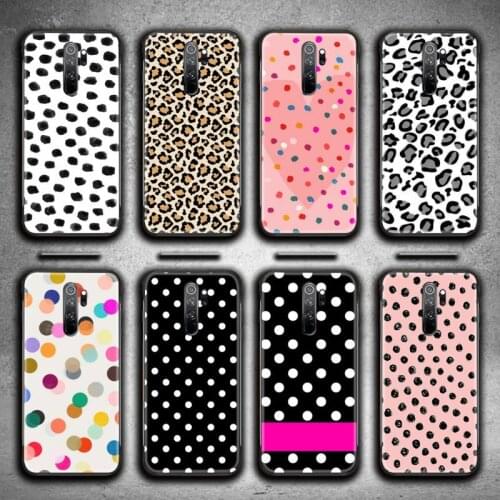 Black And White Polka Dot Phone Case for Redmi 9A 9 8A 7 6 6A Note 9 8 8T Pro Max K20 K30 Pro