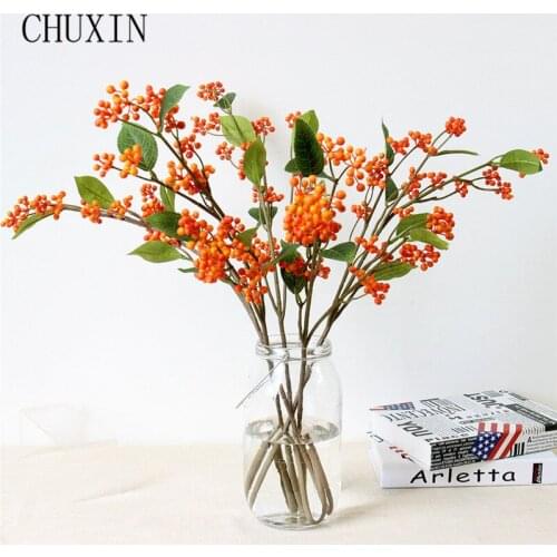 78CM Artificial Berry Branch Wedding Home Hotel Desktop Decor Accessories Christmas Day Party DIY Simulation Fruit Tree Display