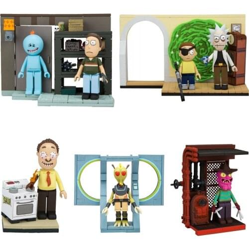 You Can Run You Can't Hide mortys/Discreet Assassin/My Eyes Johnson/Smith Family Garage rick Building Blocks toys for kids gifts