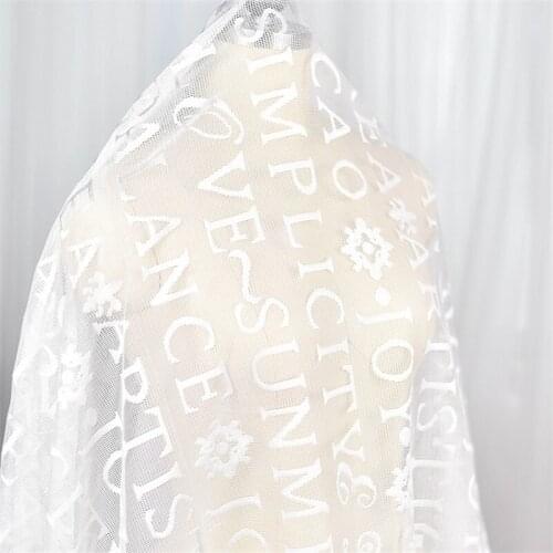 Lace Fabric Letters Embroidery Wedding-Dress Tulle Nigerian French High-Quality African For Hot-Sale