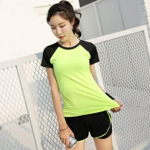 Summer 2019 new fashion sexy comfortable sweat-absorbent running fitness casual two-piece sports suit women