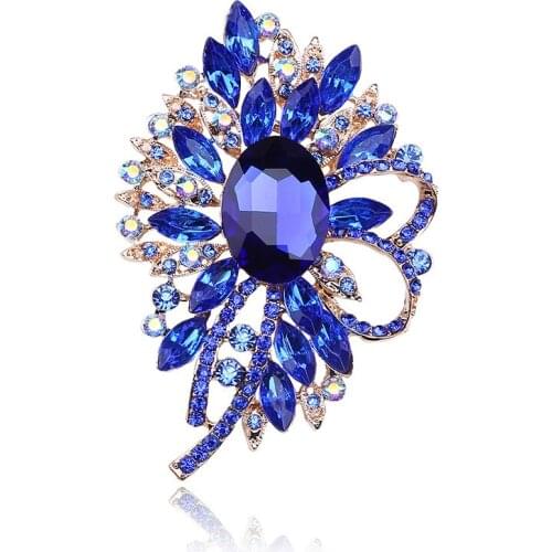 Hot selling Brooch Color Glass Large Glass Brooch crystal glass brooch brooch flower womens clothing accessories