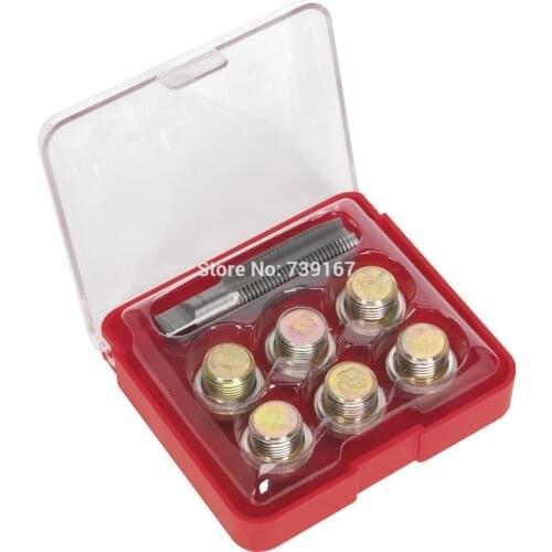 M17 X 1.5MM Car Oil Pan Thread Repair Tool Sump Drain Plug Removal Repair Replace Kit Auto Garage Tools ST0087D