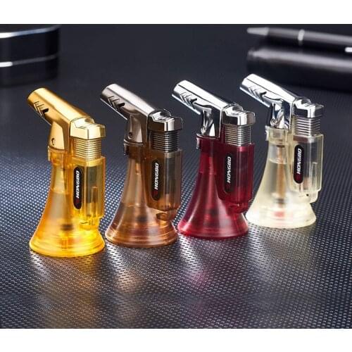 Mini Butane Torch Turbine Lighter Spray Gun Blue Flame Cigar Lighters Wild Kitchen camping Lighter Smoking Accessories