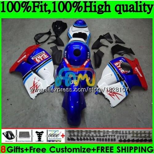 Injection For SUZUKI Hayabusa GSXR 1300 GSXR-1300 Blue red hot 57BS.166 GSXR1300 08 13 14 15 16 2008 2013 2014 2015 2016 Fairing