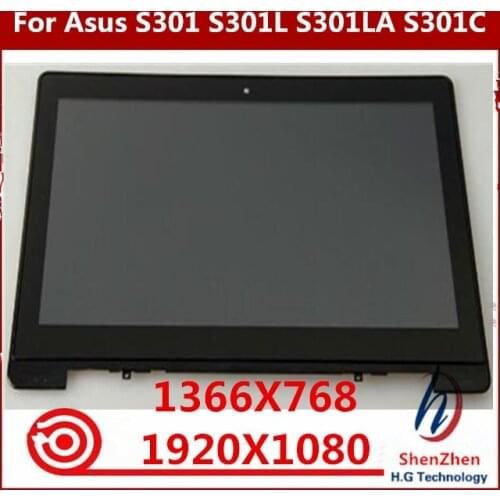 Original 13.3" FOR ASUS S301 S301C S301CA S301L S301LA LCD screen+ touch screen digitizer assembly with frame