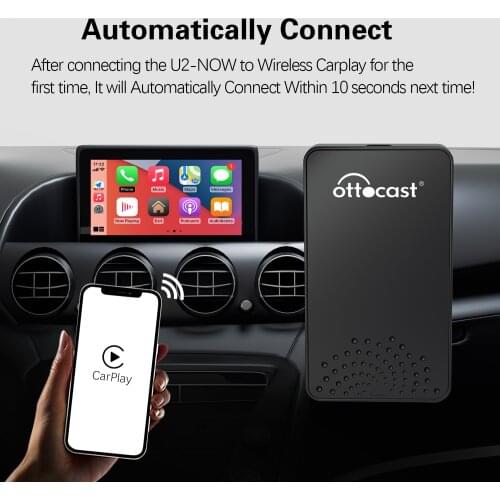 OTTOCAST Wireless Adapter for Factory CarPlay Skip Plugging in Your Phone When You get in Car
