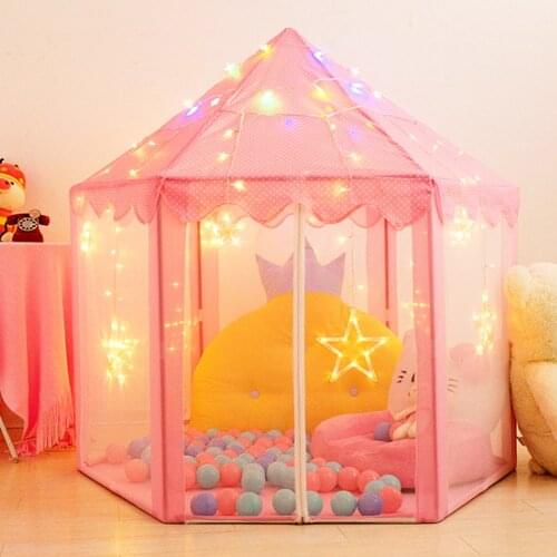Portable Childrens Tent Ball Pool Princess Wigwam Girls Castle Toy Play House Kids Tent Baby Folding Outdoor Indoor Toys Gifts