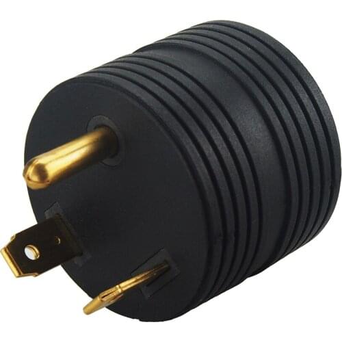 [TT-30P to 5-15R] Nema TT-30P to 5-15R 30Amp to 15Amp RV AC Adapter, TT-30P 30A to 5-15R 15A RV Plug Adapter