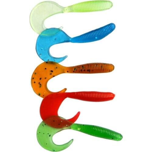 10pcs/lot Wobbler Jigging Fishing Lure Soft Worm Shrimp 2g 6.5cm silicone bait Fish Ocean Rock fishing tackle