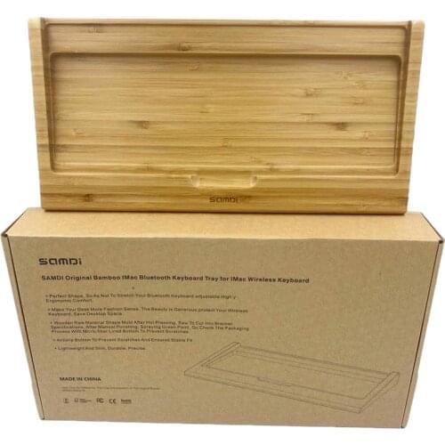 SAMDI SD-006Wa-3 Keyboard Stand Bamboo Keyboard Tray Dock Holder for Apple for IMac Keyboard Standed Holder