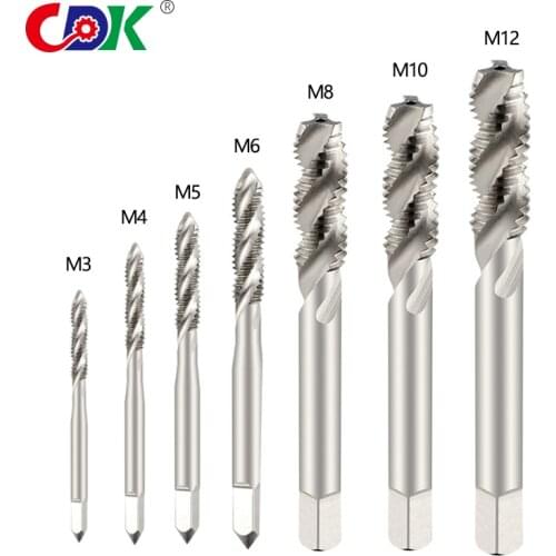 Spiral Flute Tap Metric Thread Tap Metric Plug Drill Bits M3 M4 M5 M6 M8 M10 M12 Hand Tools
