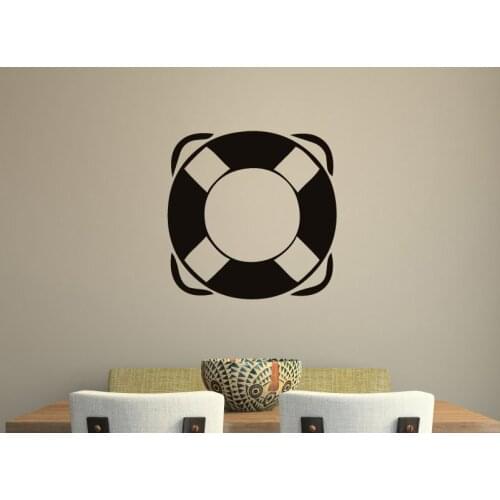 Nautical Ring Wall Decal Playroom Wall Stickers Vinyl Boys Room Art Mural Navy Sailor Home Decor Life Buoy Pattern Decor SYY935