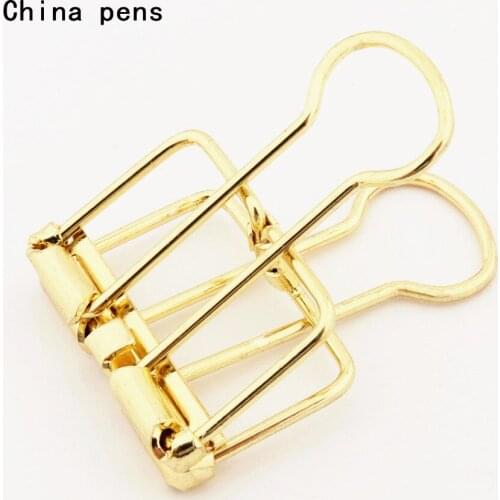 High quality 93 Golden metal 48mm 32mm 19mm Binder clip for decorative clips Student School Office Supplies