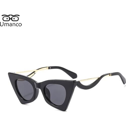 New Fashion Cat Eye Sunglasess for Women Black Green Orange Color PC Metal Frame Ocean Lens Ladies Sunglasses Outdoor Travel
