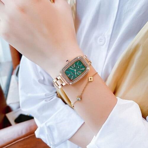 2021 Top Brand Women Watches Waterproof Fashion Square Ladies Quartz Watch Bracelet Simple Rose Gold Luxury Women Watches