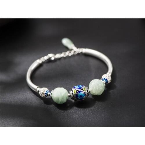 925 sterling silver bracelet hand-made cloisonne enamel craft silver phoenix silver bracelet