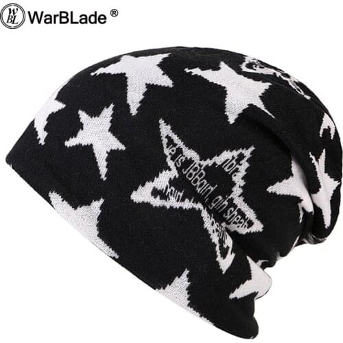 WarBLade Direct Fashion Women Vintage Knit Women Scarf Hat 3 Used Winter Warm Casual Patchwork Lady Beanie Girls Gorros Sale