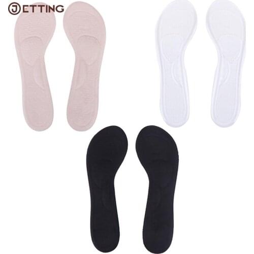 1Pair Women Invisible Sweat Velvet Half Yard Insole Anti-slip Massaging Metatarsal Cushion Orthopedic Sandals Insoles