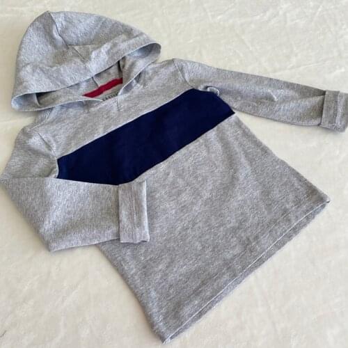 2021Spring Boys Cotton Thin Hoody TShirt Kids Tshirts Children Baby Clothes Tops Loose Hooded Shirt for Teenagers Kids Fall Grey