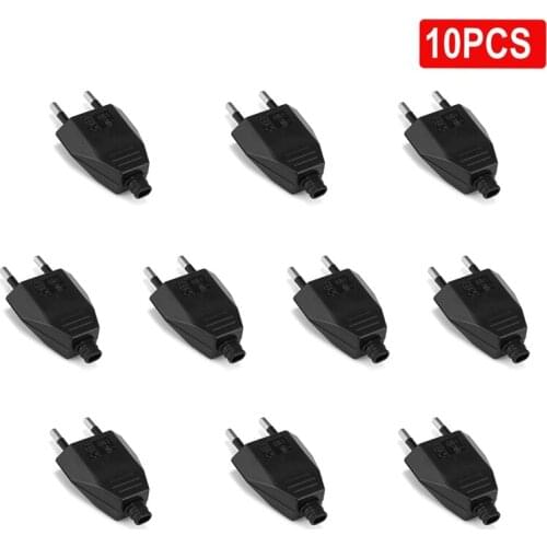 4.0mm EU Plug Adapter Rewireable Power Plug Male Electric Outlets Schuko France Germany Adapter Extension Cord Connector Plug