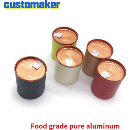 50pcs ECO Friendly Round Paper Container Disposable Tea Packaging Spot Candy Can Food Cylinder for scented tea