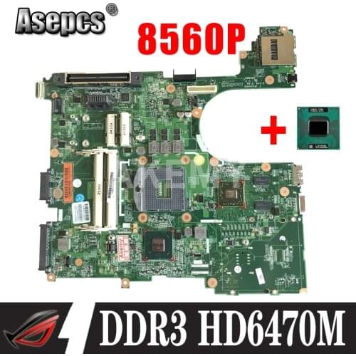 Asepcs 646967-001 For HP EliteBook 8560P 6560B Laptop Motherboard QM67 DDR3 HD6470M Video Card Full tested