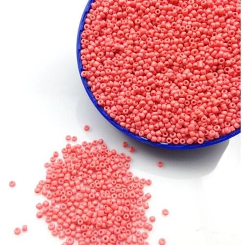 16g 1000X 2mm 12/0 Watermelon Red Neon Color Opaque Loose Spacer Beads Cezch Glass Seed Beads Handmade Jewelry DIY Garment Beads