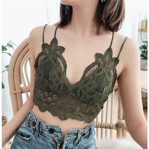 Only a bra ,floral hollow out Brassiere, sexy wire free women sexy bralette comfortable underwear lingerie pullover bra