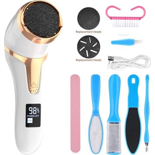 Electric Pedicure Tools Foot Care File Leg Heels Remove Hard Cracked Dead Skin Remover Feet Clean Care Machine LED display