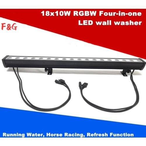 F&G IP65 Waterproof 18x10W RGBW 4 in 1 LED Flood Lights For Dj Disco Bar Lights Wedding Stage outdoor performance Stage Lighting