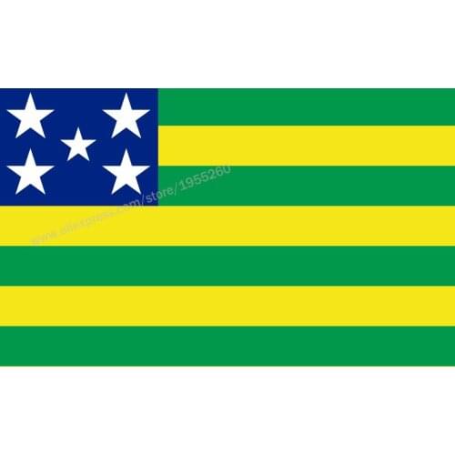 Flag of Goias 3 x 5 FT 90 x 150 cm Brazil Brazilian State Flags Banners