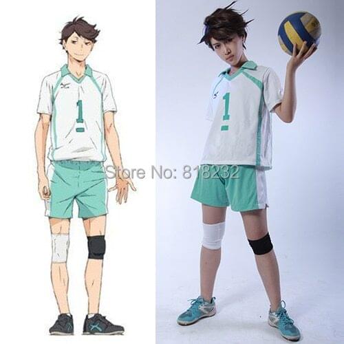 Haikyuu Oikawa Tooru NO.1 High School Uniform Short Sleeve Sportwear Anime Cosplay Costumes
