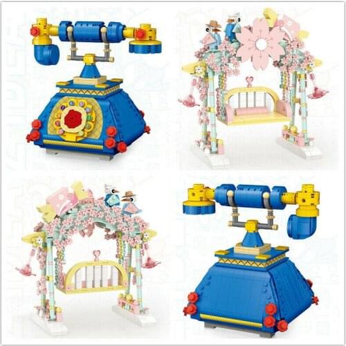 Swing Telphone Kids Building Toys DIY Boys Gril Puzzle LOZ mini Blocks 1124 1126 no box