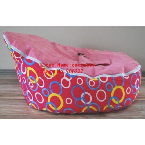 Circle ring cotton canvas fabric soft latest design 100% towering bean bag chair baby beanbag bed