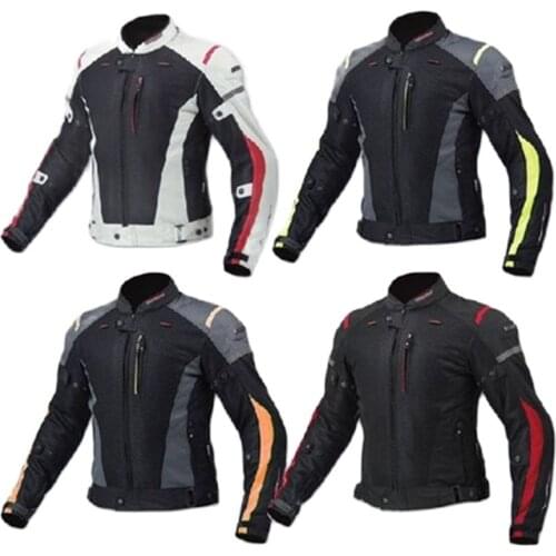 Komine JK069 Motorcycle Riding Jacket Summer Mesh Breathable Racing Anti-fall Jacket Mens Suits With Neck Protector