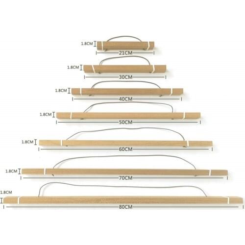 DIY Simple Magnetic Wooden Hanger Frame Easy To Hang And Demolition For Canvas Wall Art Painting Photo Picture Decoration