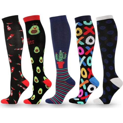 New Interesting Pattern Compression Stockings Neutral Sports Socks Football Basketball Cycling Socks Skateboard Socks