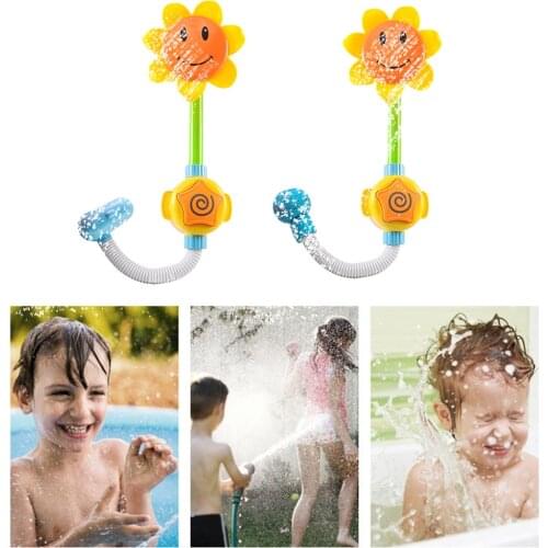 New Baby Bathroom Faucet Shower Toys Suction Cup Children Beach Bathing Toys Baby Cute Water Spray Sprinkler Game