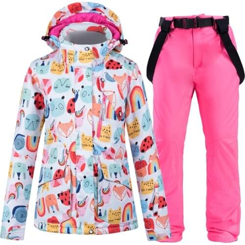 New Ski Suit Women Windproof Waterproof Breathable Warm Snowboard Jackets Pants High Quality Winter Ski Jacket for Women