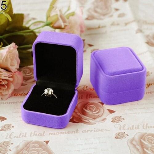 Jewelry Earring Ring Display Storage Organizer Square Lid Open Box Case Gift Jewelry Earring Box Case