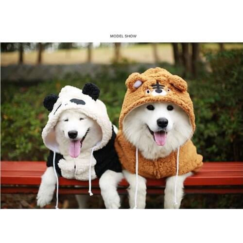 Autumn And Winter Big Dog Thick Cute Dog Clothes Winter Big Dog Winter Warm Coat Oversize Dog Clothes Pet Clothes S And 3XL
