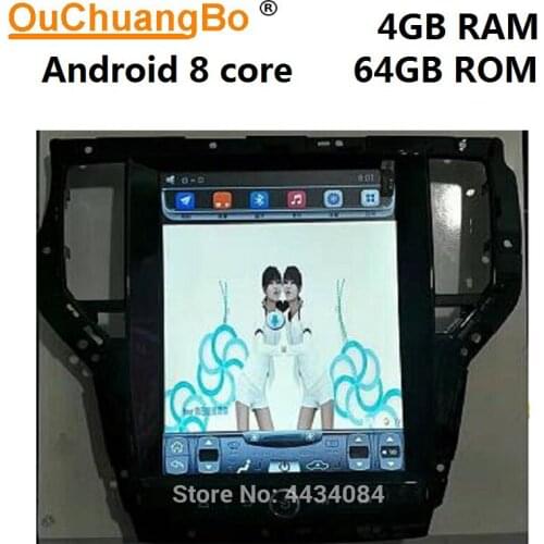 Ouchuangbo 12.1 inch tesla style vertical screen car gps head units for Roewe MG RX5 2018 2019 support 8 cores 1080P android 8.1