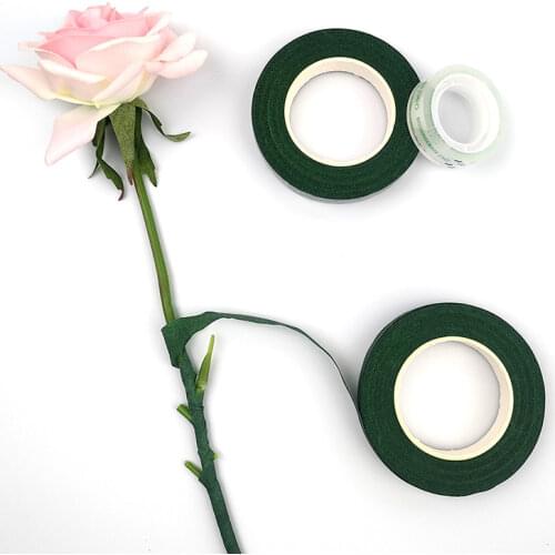 2Pcs 30M Self-adhesive Green Paper Tape Grafting Film Floral Stem for Garland Wreaths DIY Craft Artificial Silk Flower