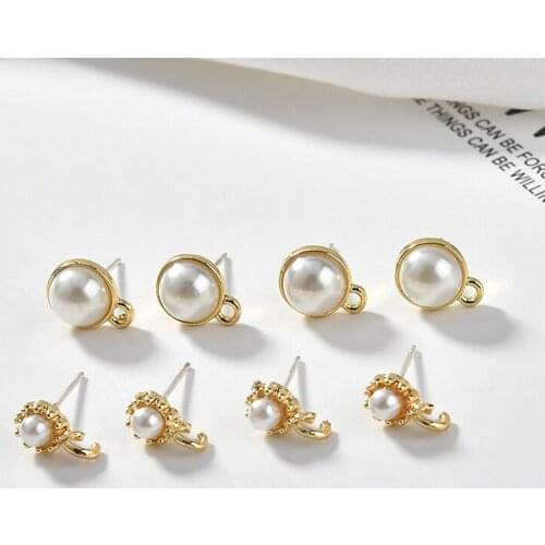 50pcs/lot geometric round shape alloy fashion women stud charms earrings diy jewelry pendant accessory