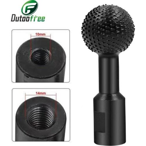 Spherical Wooden Groove Carving Knife 10mm/14mm Iron Rotary File Grinding Milling Polishing Head for 100/115/125 Angle Grinders