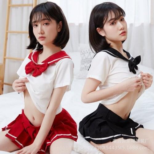 Sailor School Uniform Women Japanese Style Student Sexy Anime Cosplay Kawaii Girls Pleated Skirts College Navy Costume Korean